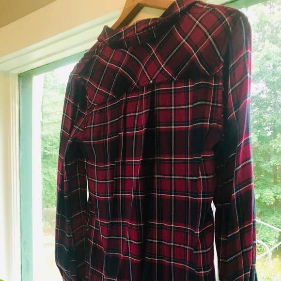 Beach|Lounge Plaid Tunic size x small - Picture 3 of 4